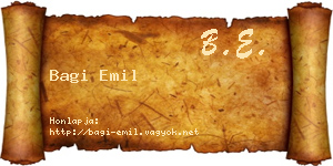 Bagi Emil névjegykártya